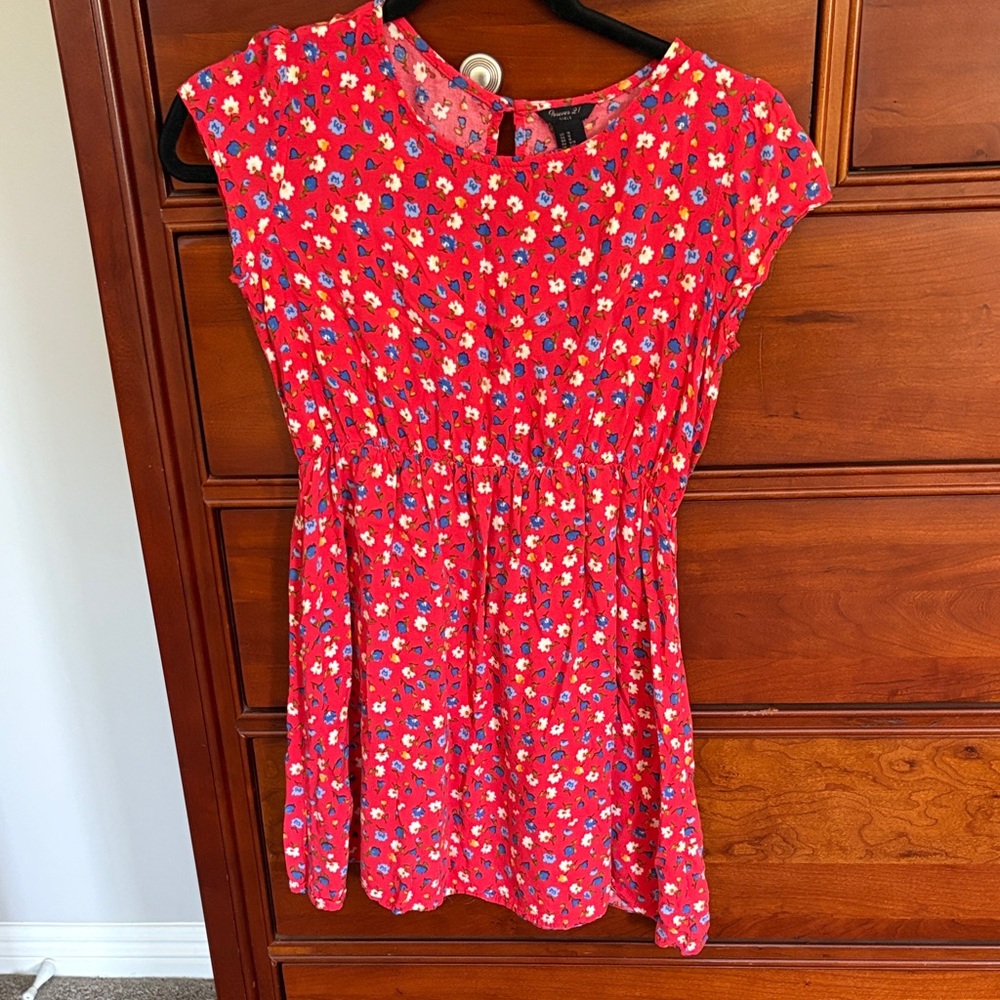 Forever 21 Red Floral Kids Dress